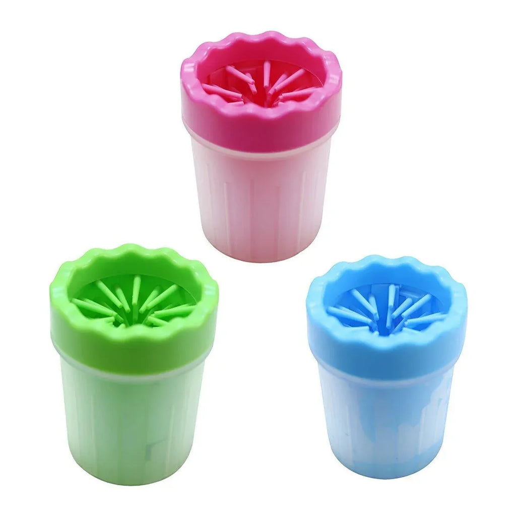 Dog Paw Cleaner Cup — Silicone Bristle Paw Washer (Green)