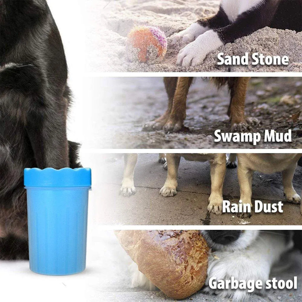 Dog Paw Cleaner Cup — Silicone Bristle Paw Washer (Green)