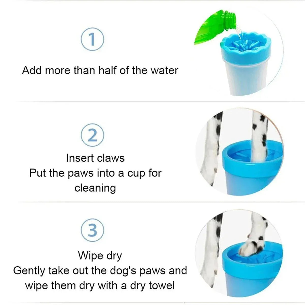Dog Paw Cleaner Cup — Silicone Bristle Paw Washer (Green)