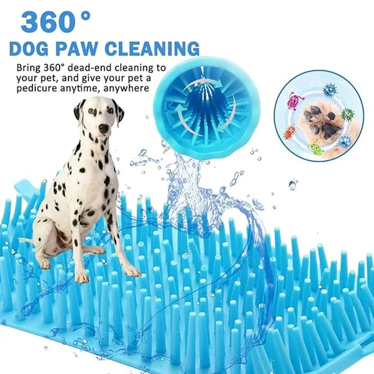 Dog Paw Cleaner Cup — Silicone Bristle Paw Washer (Green)