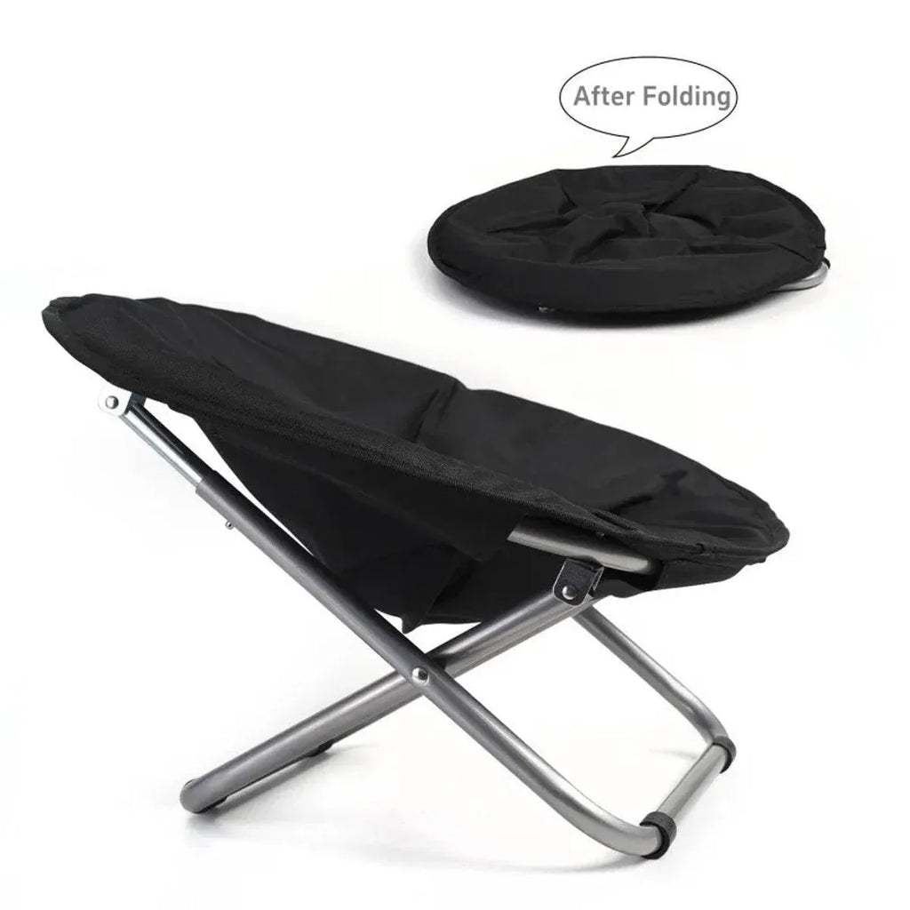 Folding Pet Bed Chair — Portable Round Bed for Cats & Small Dogs (Grey)