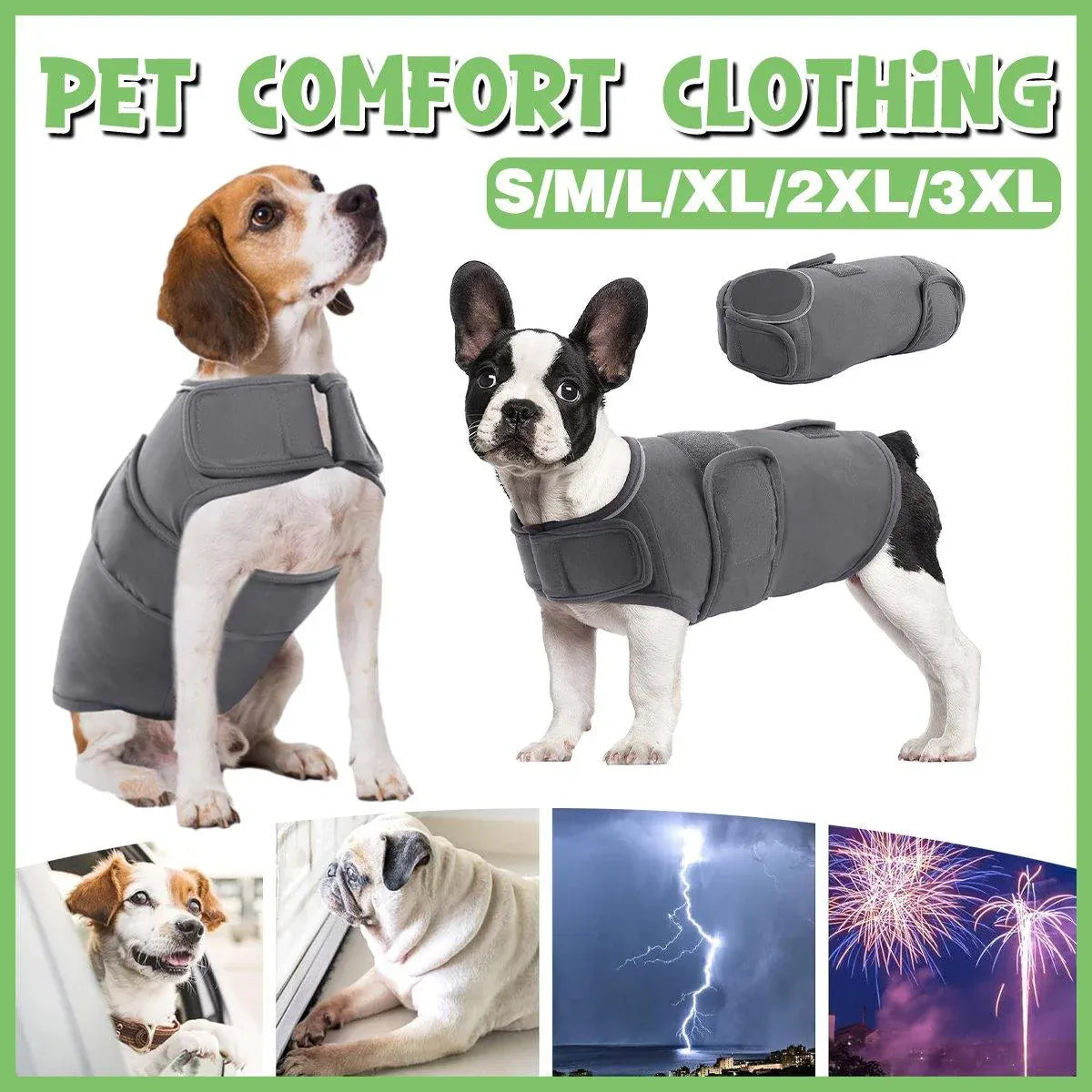 Calming Anxiety Vest for Dogs — Soft Comfort Wrap (Medium)