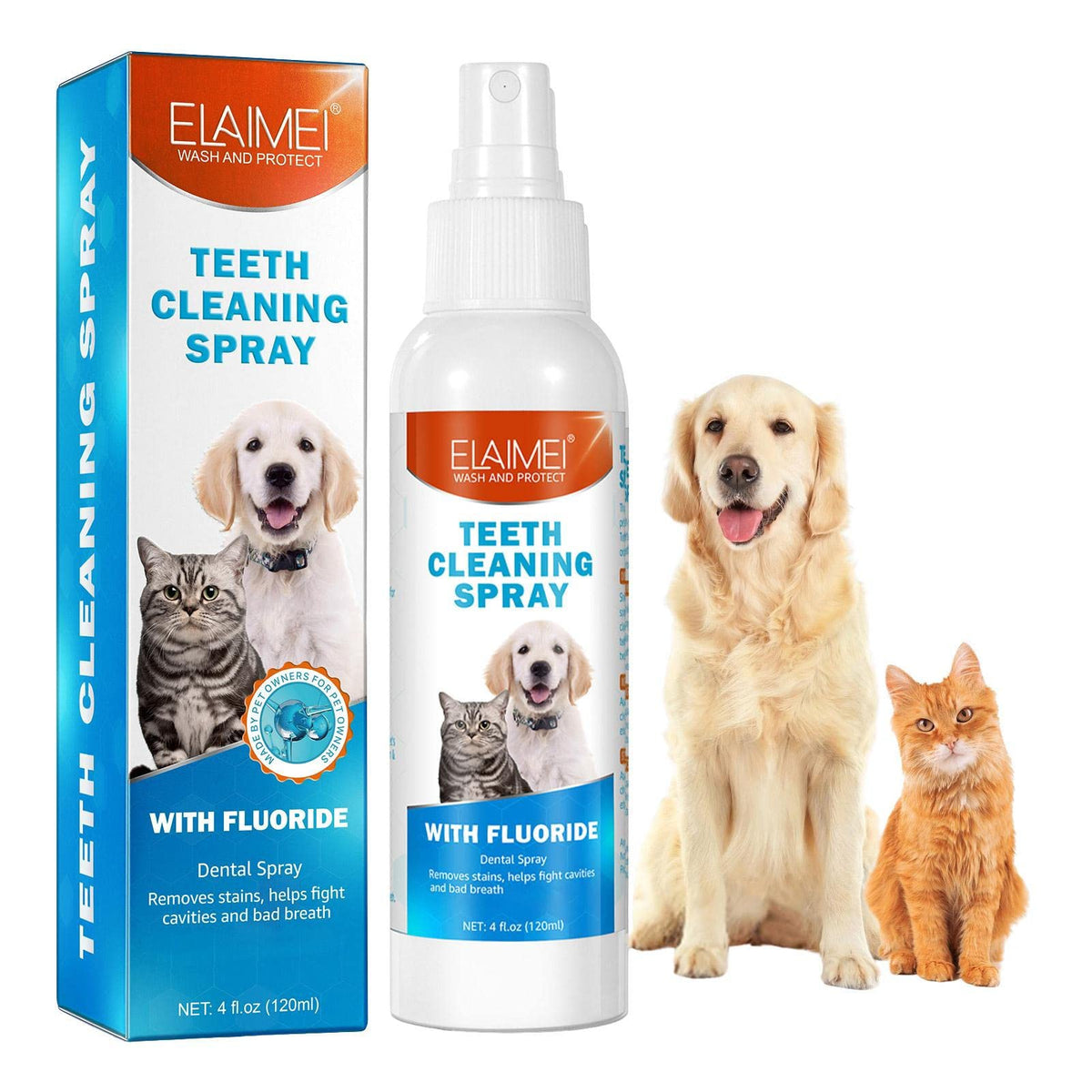Pet Breath Freshener Spray — 2 x 120ml Oral Care